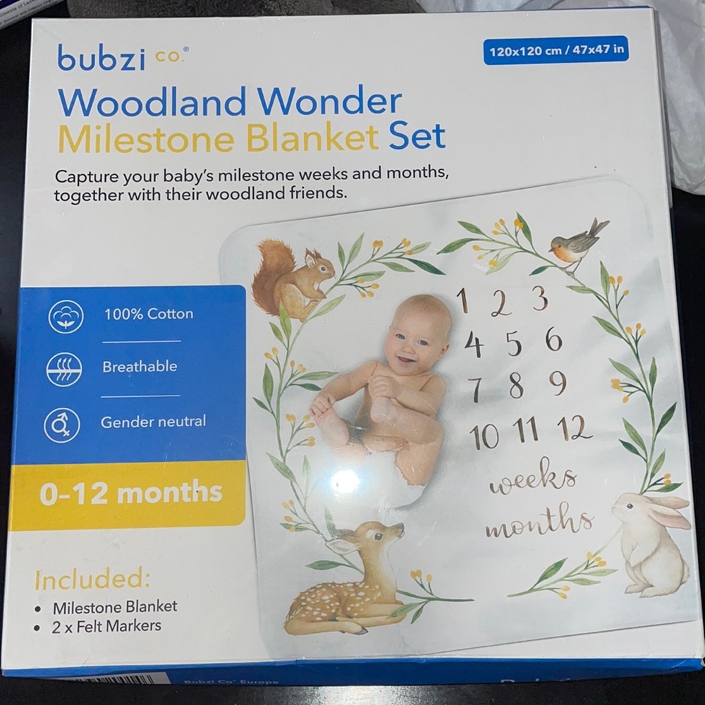 Baby milestone blanket